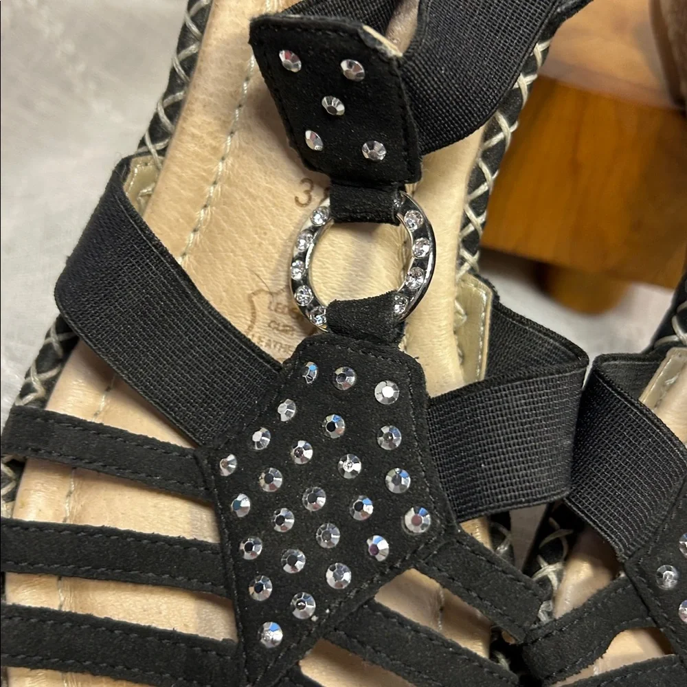 Remonte almost NEW leather elastic straps wedge shoes